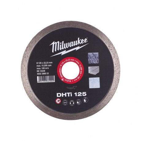 Диск диамантен за сухо рязане Milwaukee на гранит, мрамор и скални материали 125 мм, 22.23 мм, 2.1 мм DHTi--4932399553