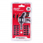 Комплект битове Milwaukee с чупещ се ъглов адаптор 1/4", 11 бр. Shockwave-4932459781