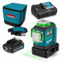 Нивелир лазерен линеен Makita 3D без батерия и зарядно, 12 V, 25 м, 70 м, 0.2 мм/м SK700GD