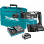 Перфоратор Makita акумулаторен с 2 батерии и зарядно, SDS-max, 40 V, 4 Ah, 8 J, 1450-2900 уд./мин HR005GM202