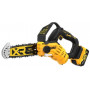 Трион DeWALT верижен акумулаторен с 1 батерия и зарядно, 18 V, 5 Ah, 20 см, DCMPS520P1