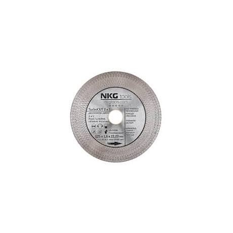 Диск диамантен NKG за шлайфане и рязане на керамика, гранит и мрамор 125 мм, 22.23 мм, 1.6 мм, TurboCUT-23878