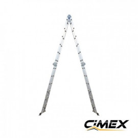 Телескопична алуминиева А-образна стълба 6.0 метра CIMEX