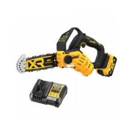 Трион DeWALT верижен акумулаторен с 1 батерия и зарядно, 18 V, 5 Ah, 20 см, DCMPS520P1