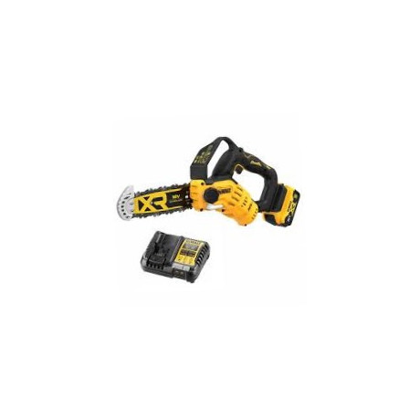 Трион DeWALT верижен акумулаторен с 1 батерия и зарядно, 18 V, 5 Ah, 20 см, DCMPS520P1