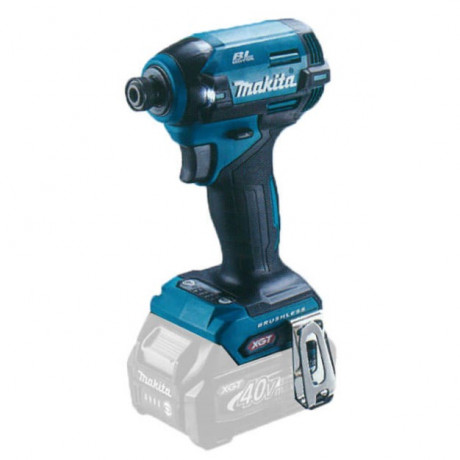 Акумулаторен ударен гайковерт Makita с безчетков двигател без батерия и зарядно, 40 V, 210 Nm, шестостен, 1/4", TD003GZ
