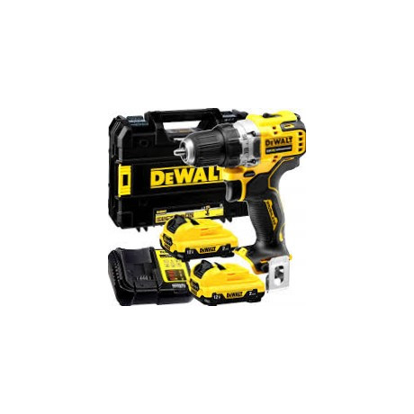 Акумулаторен винтоверт с безчетков двигател с 2 батерии и зарядно, 12 V, 2 Ah, 57.5 Nm, 1.5-10 мм DCD701D2