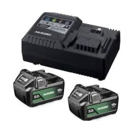 Акумулаторна батерия HiKOKI - Hitachi Li-Ion със зарядно у-во 18 V, 5 Ah, 2 бр. UC18YSL3-WKZ