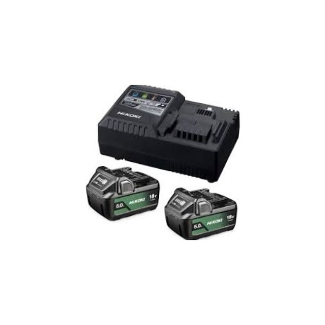 Акумулаторна батерия HiKOKI - Hitachi Li-Ion със зарядно у-во 18 V, 5 Ah, 2 бр. UC18YSL3-WKZ