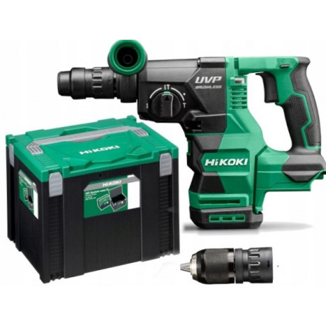 Перфоратор HiKOKI - Hitachi акумулаторен без батерия и зарядно, SDS-plus, 36 V, 3.2 J, 0-4300 уд./мин-DH3628DC-W2Z