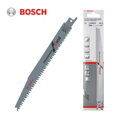 Нож за саблен трион за кокали и дърво 2.5-4.3х200/180 мм, S 2345 X Bosch-2608654404