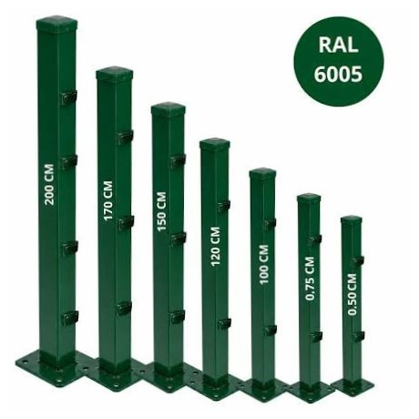 Кол за оградно пано 170 см-зелен, RAL 6005
