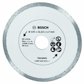 Диск диамантен за сухо рязане Bosch на керамика, теракот и фаянс 125 мм, 22.23 мм, 1.6 мм, Ceramic-2 607 019 473