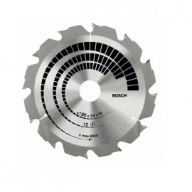 Диск циркулярен за рязане Bosch на дърво грубо с HM пластини 190x30x2.6 мм, 12 z, Construct Wood-2 608 640 633