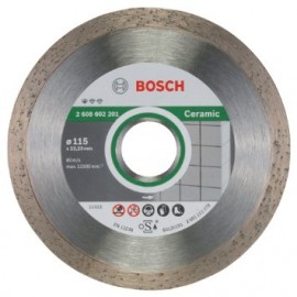 Диск диамантен за сухо рязане Bosch на керамика, теракот и фаянс 115 мм, 22.23 мм, 1.6 мм, Standard for Ceramic-2 608 602 201