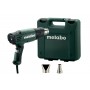 Пистолет за горещ въздух Metabo електрически в куфар с аксесоари 2000 W, 150-500 л/мин, 500 °C, HE 20-600 Пистолет за горещ въздух Metabo електрически в куфар с аксесоари 2000 W, 150-500 л/мин, 500 °C, HE 20-600