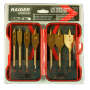 Свредла за дърво плоски 1/4" HEX Ø 10-32 мм комплект 7 броя RAIDER