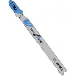 Нож за прободен трион - зеге за тънка ламарина 1.1-1.5х 67 мм, HSS, 1-3 мм Bosch T 118 A 2 608 631 964