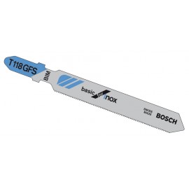 Нож за зеге Bosch с T-захват за тънка ламарина 57/83 мм, 32 TPI, праволинейно, T 118 GFS-2 608 636 496