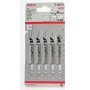 Нож за зеге Bosch с T-захват за дърво комплект 74/100 мм, 6.35-5 TPI, 5 бр., праволинейно, T 101 D- 2 608 630 032 Нож за зеге Bosch с T-захват за дърво комплект 74/100 мм, 6.35-5 TPI, 5 бр., праволинейно, T 101 D- 2 608 630 032