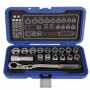 Вложки с тресчотка комплект 1/4", 3/8", 10-24 мм, 17 броя Projahn
