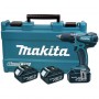Бормашина винтоверт акумулаторна ударна 18 V, 3 Ah, 40 Nm, 1.5-13 мм Makita DHP483RFE Бормашина винтоверт акумулаторна ударна 18 V, 3 Ah, 40 Nm, 1.5-13 мм Makita DHP483RFE